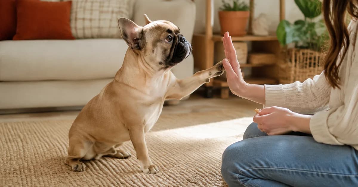 Pfote geben beibringen: Französische Bulldogge